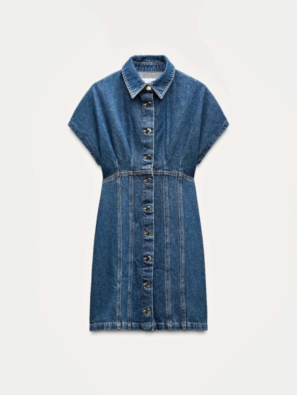 ZARA Denim Mini Dress Blue XS